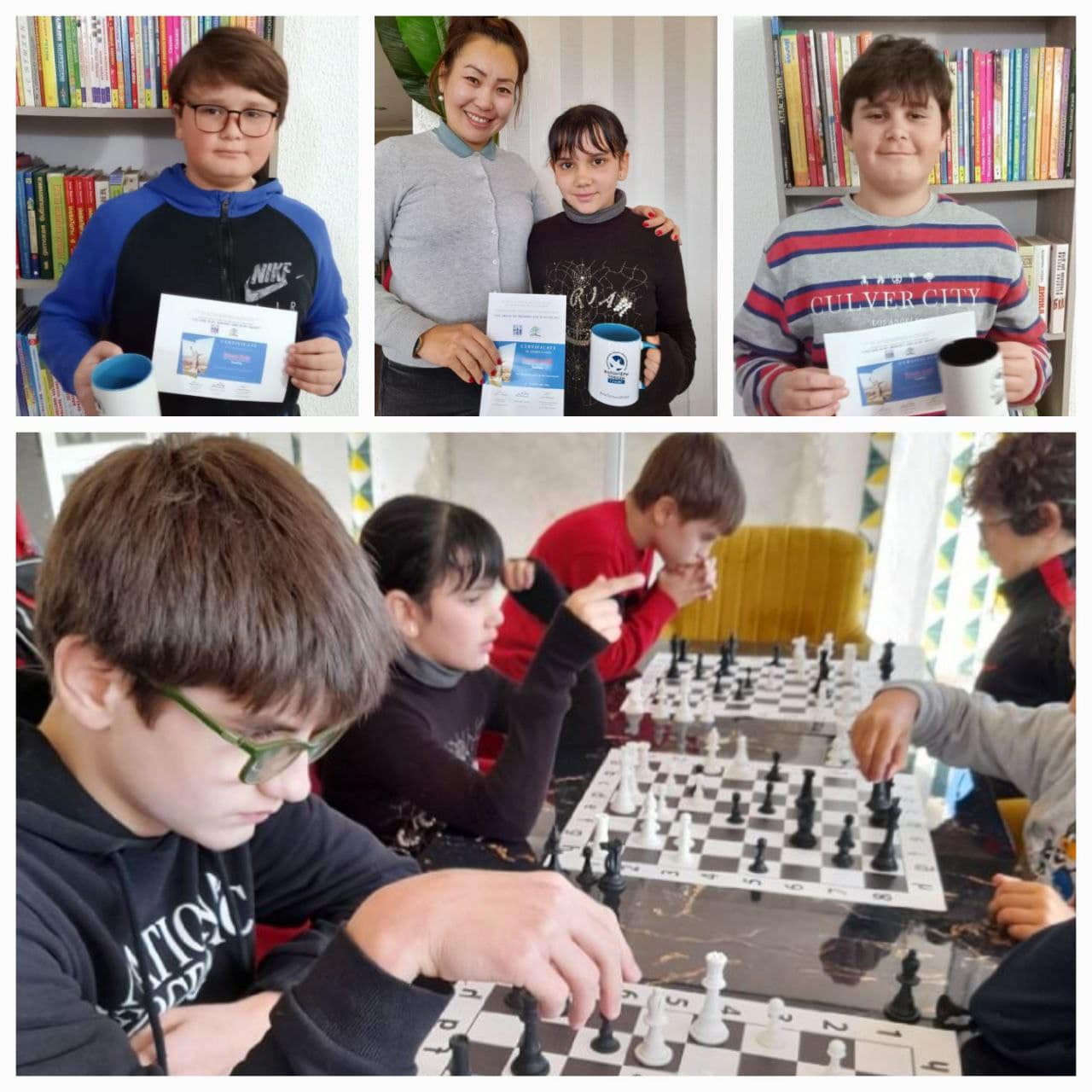 Награждение команды юных шахматистов